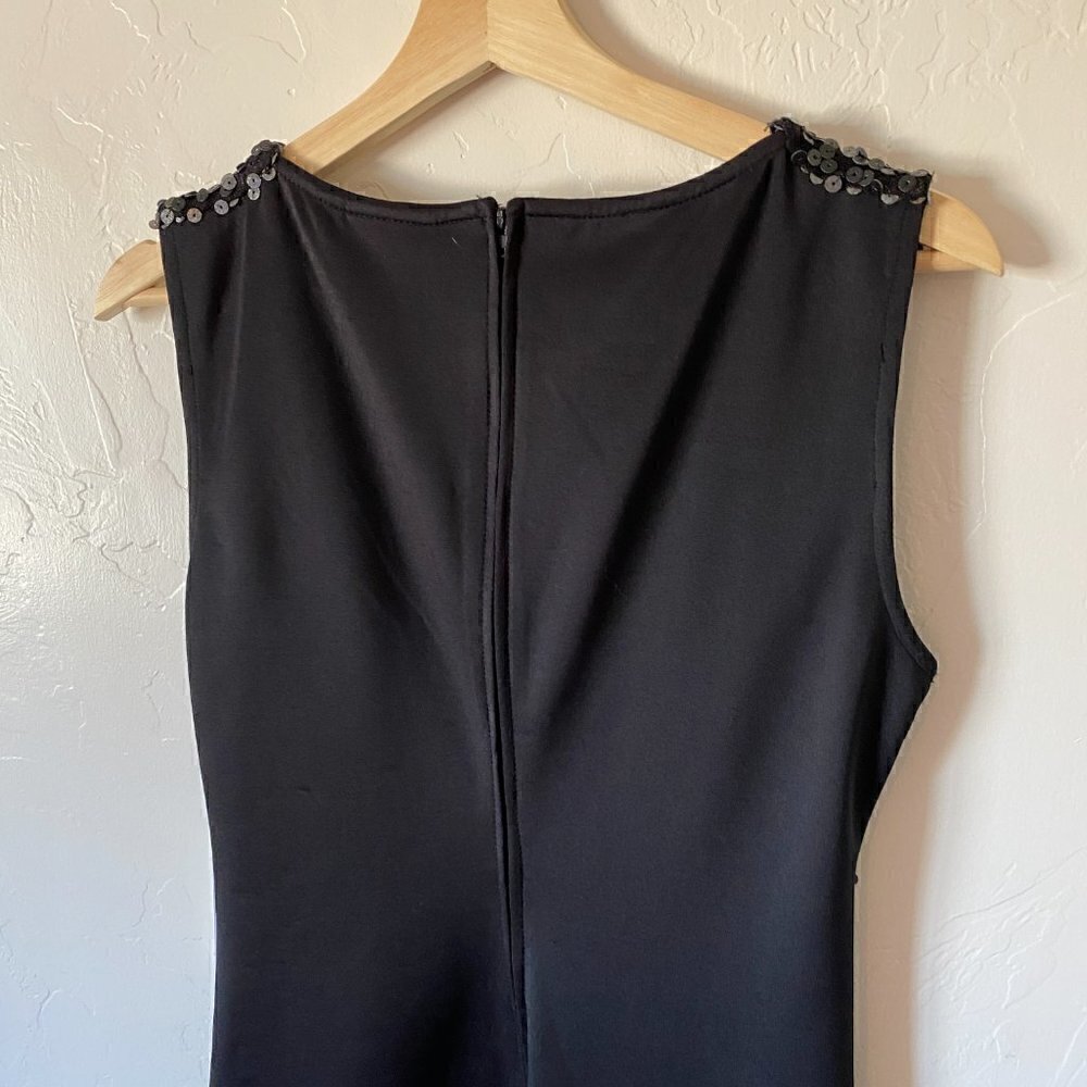 Bisou Bisou Black Sequin Sheath Dress NWT Cocktail Party Size 8 - Picture 7 of 9